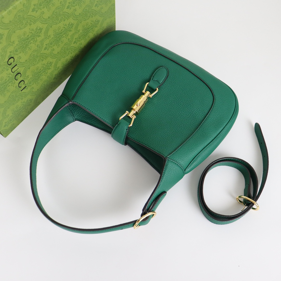 GUCCI JACKIE SMALL SHOULDER BAG Green 10.8 x 7.5 x 1.6 - Image 7