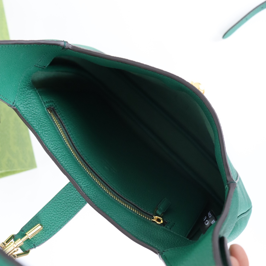 GUCCI JACKIE SMALL SHOULDER BAG Green 10.8 x 7.5 x 1.6 - Image 8