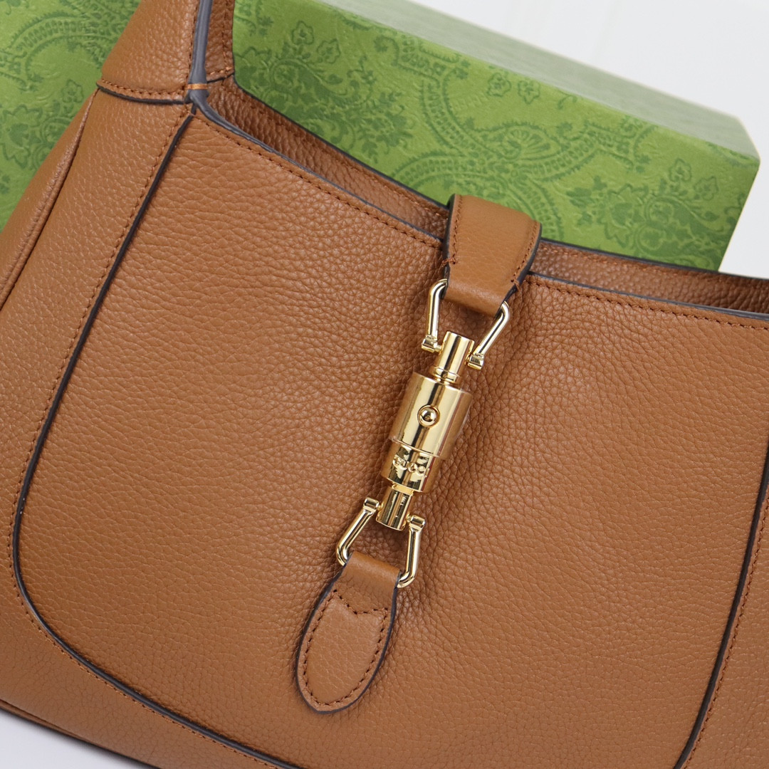 GUCCI JACKIE SMALL SHOULDER BAG Brown 10.8 x 7.5 x 1.6 - Image 3