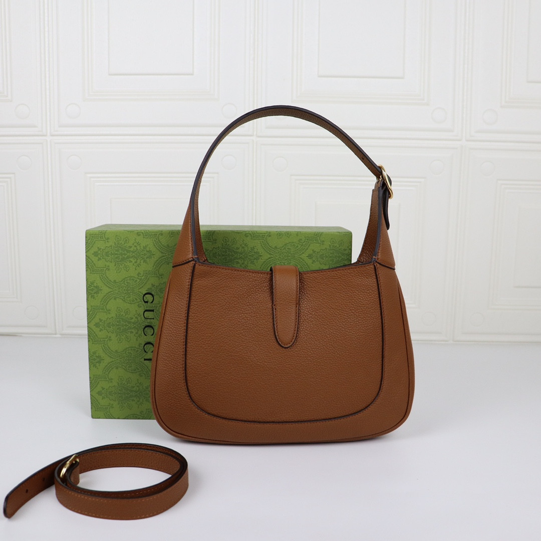 GUCCI JACKIE SMALL SHOULDER BAG Brown 10.8 x 7.5 x 1.6 - Image 6