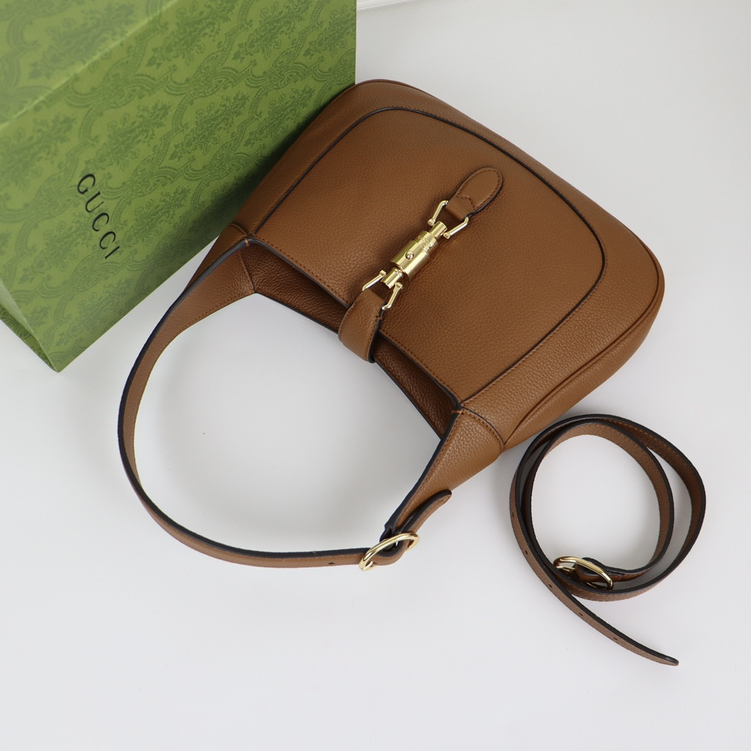 GUCCI JACKIE SMALL SHOULDER BAG Brown 10.8 x 7.5 x 1.6 - Image 7