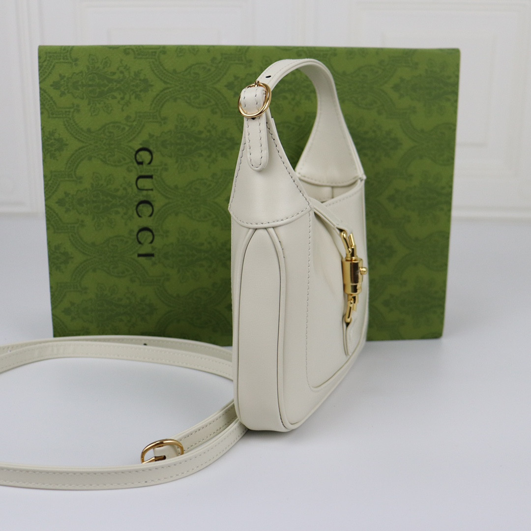 GUCCI JACKIE 1961 MINI SHOULDER BAG White 7.5 x 5.1 x 1.2 - Image 4