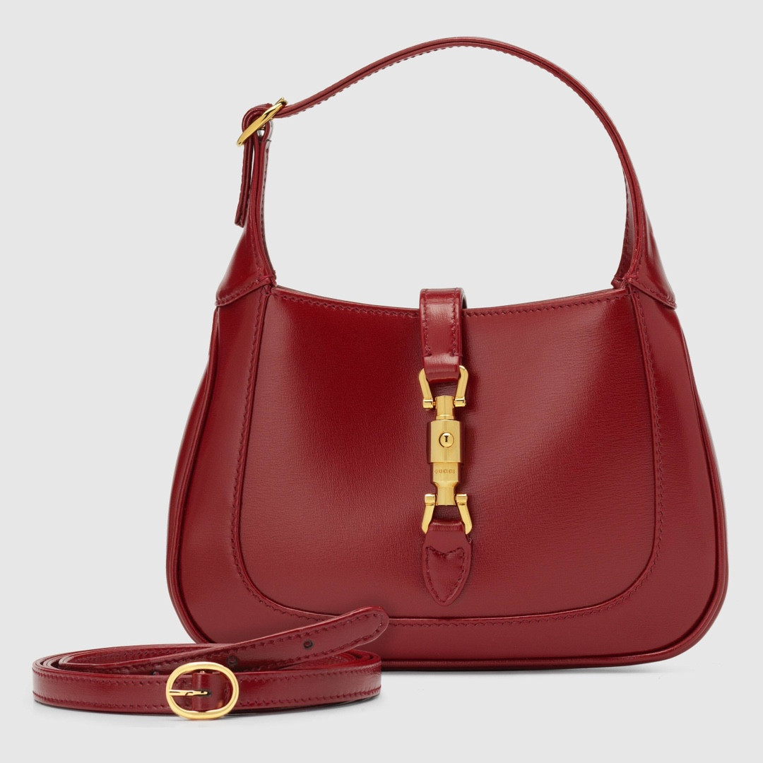 GUCCI JACKIE 1961 MINI SHOULDER BAG RED 7.5 x 5.1 x 1.2 - Image 8