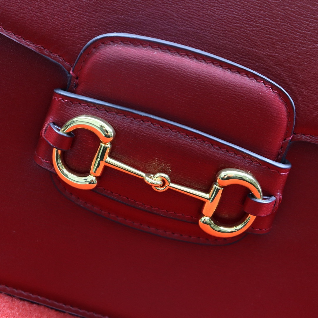 GUCCI HORSEBIT 1955 SHOULDER BAG RED 9.8 x 7 x 3.1 - Image 3