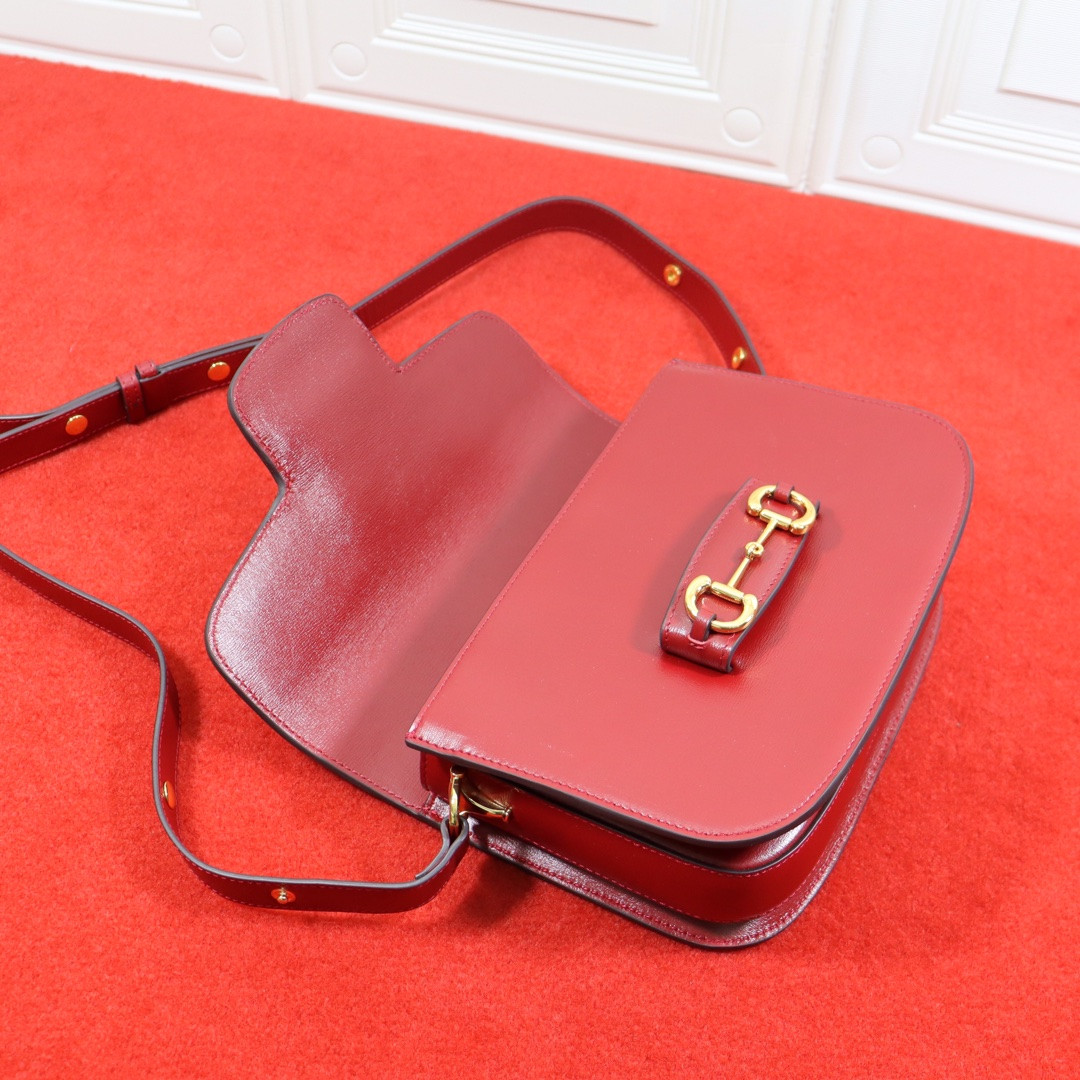 GUCCI HORSEBIT 1955 SHOULDER BAG RED 9.8 x 7 x 3.1 - Image 8