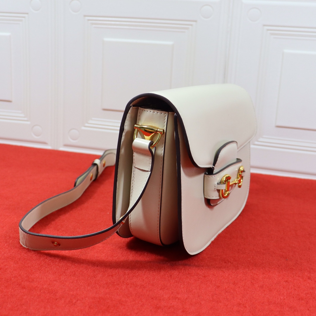 GUCCI HORSEBIT 1955 SHOULDER BAG WHITE 9.8 x 7 x 3.1 - Image 4