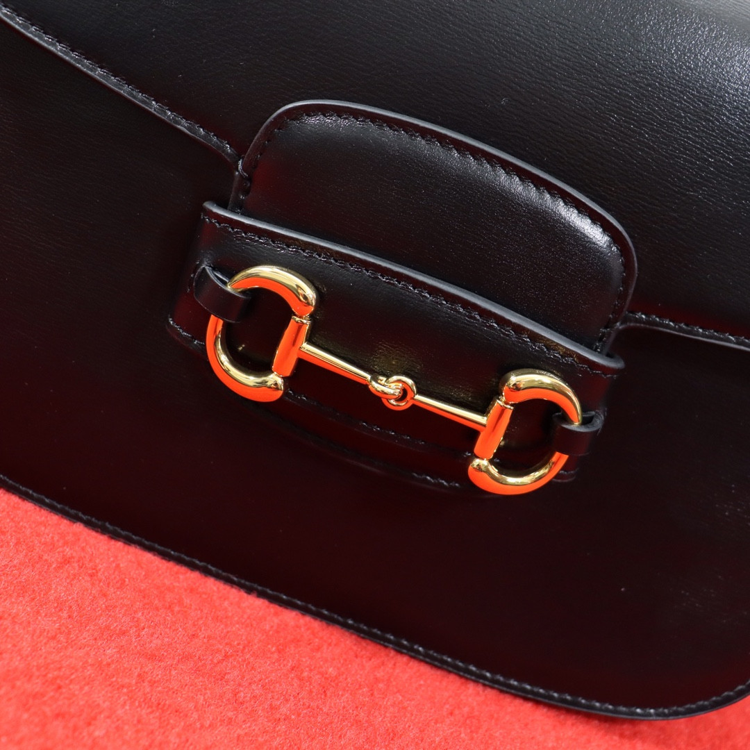 GUCCI HORSEBIT 1955 SHOULDER BAG BLACK 9.8 x 7 x 3.1 - Image 3