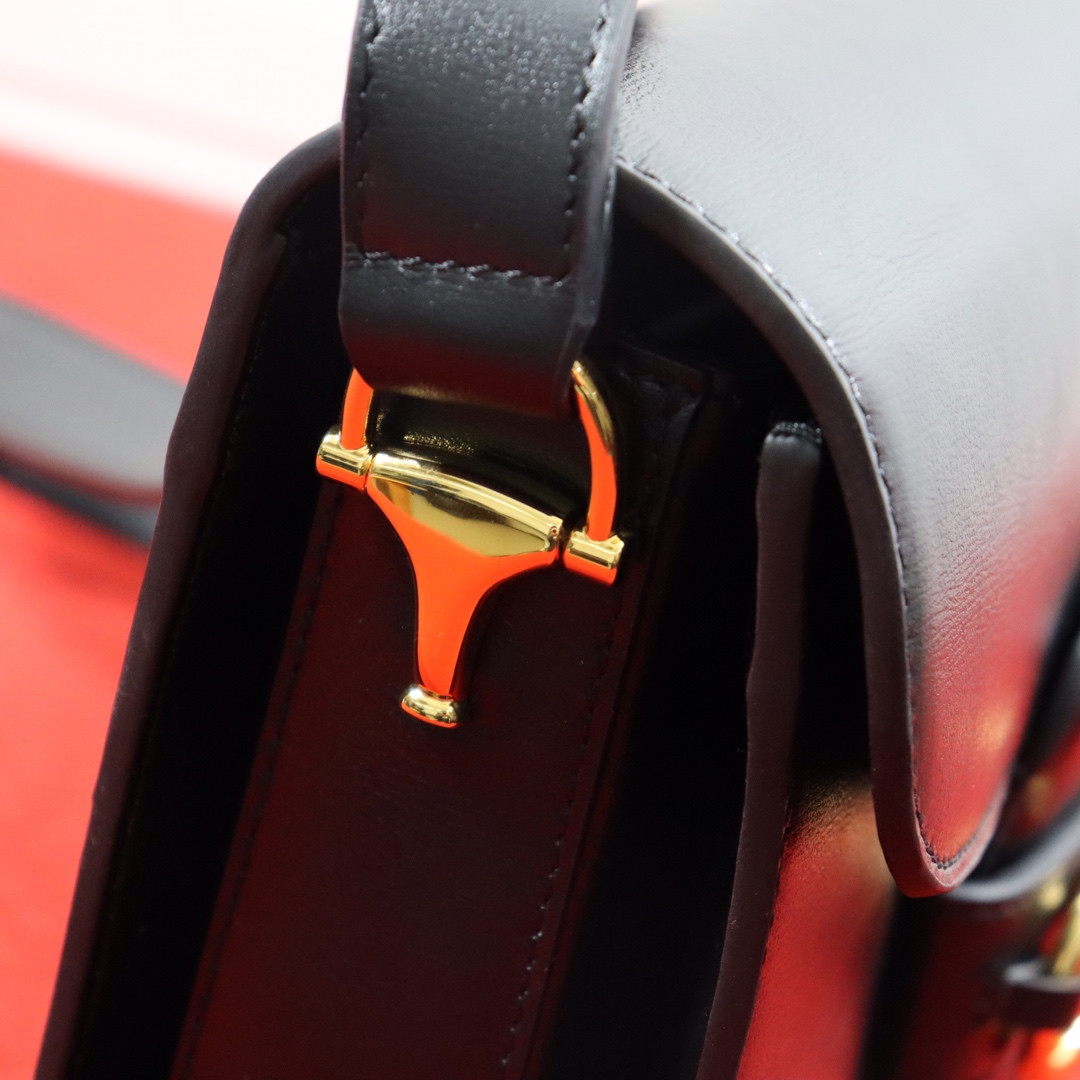 GUCCI HORSEBIT 1955 SHOULDER BAG BLACK 9.8 x 7 x 3.1 - Image 5