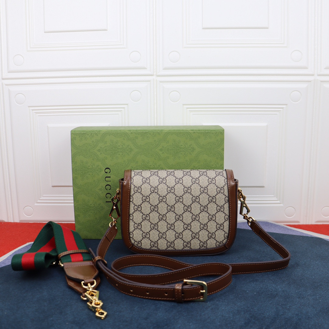 GUCCI HORSEBIT 1955 MINI BAG Beige and ebony 8.1 x 5.7 x 2 - Image 6