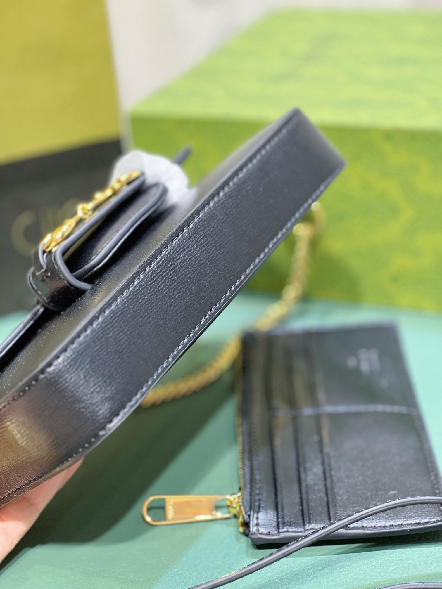 GUCCI HORSEBIT 1955 MINI BAG BLACK 8.5 x 4.9 x 1.2 - Image 5
