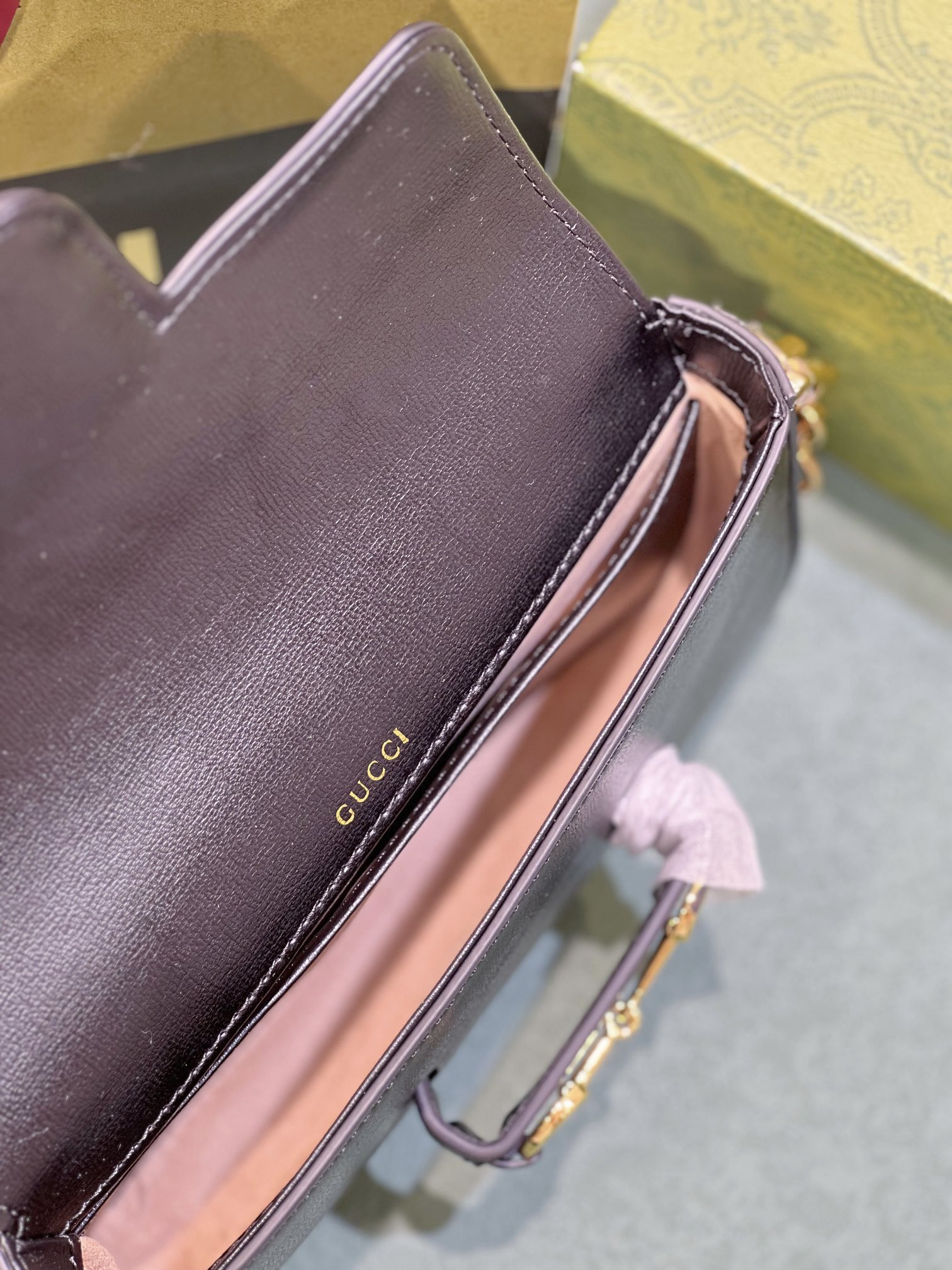 GUCCI HORSEBIT 1955 MINI BAG BLACK 8.5 x 4.9 x 1.2 - Image 9