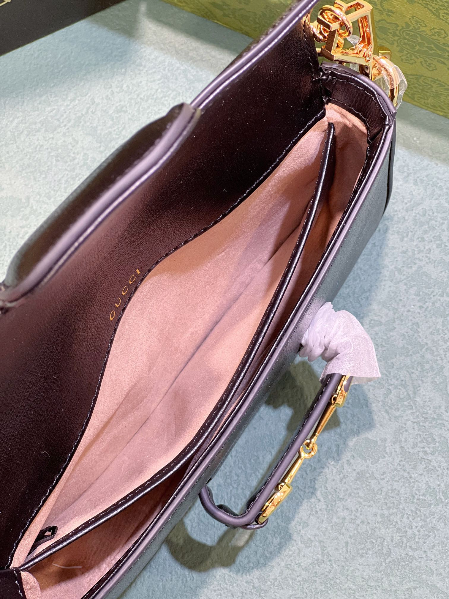 GUCCI HORSEBIT 1955 MINI BAG BLACK 8.5 x 4.9 x 1.2 - Image 10