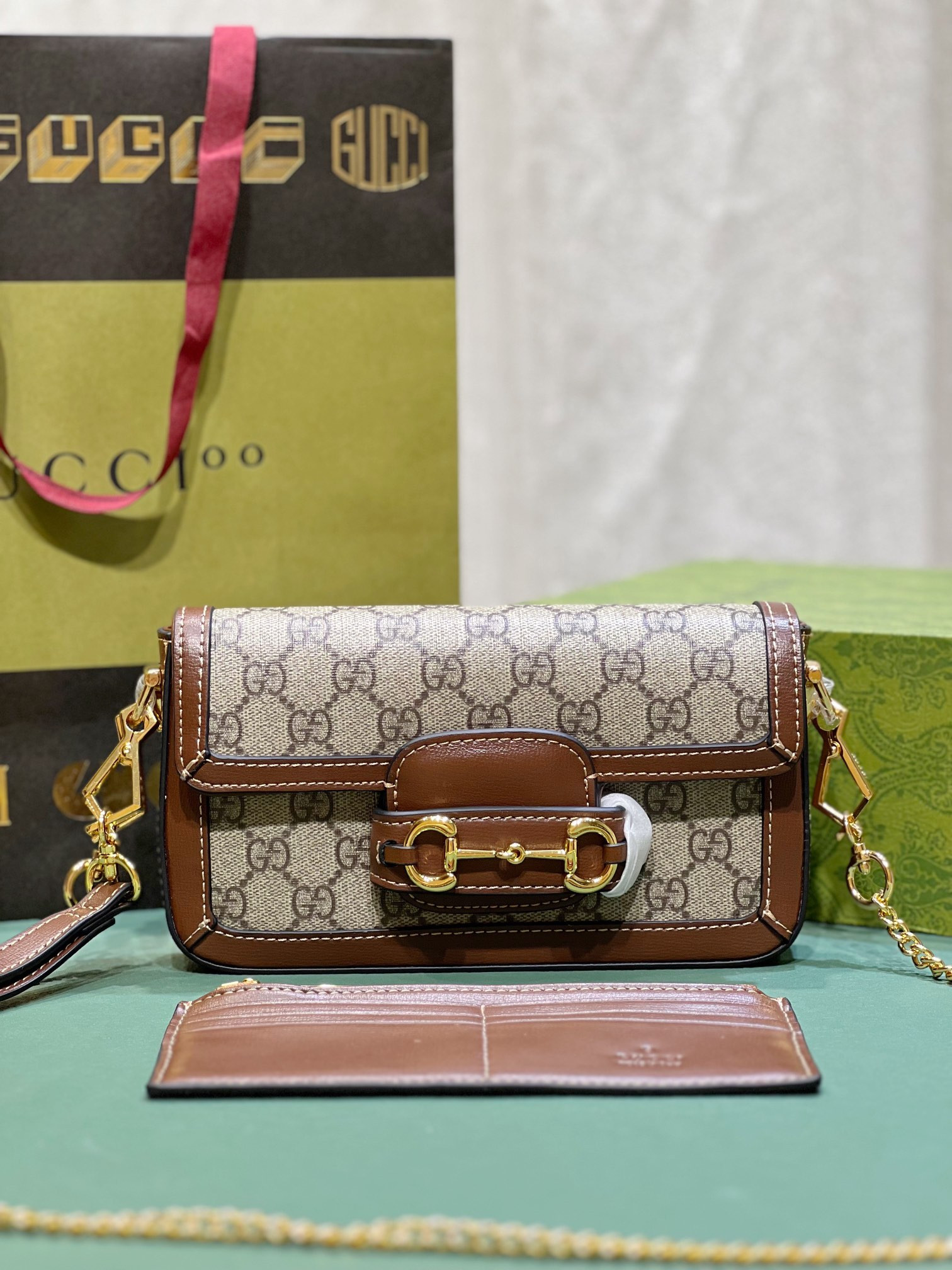 GUCCI HORSEBIT 1955 MINI BAG 8.5 x 4.9 x 1.2