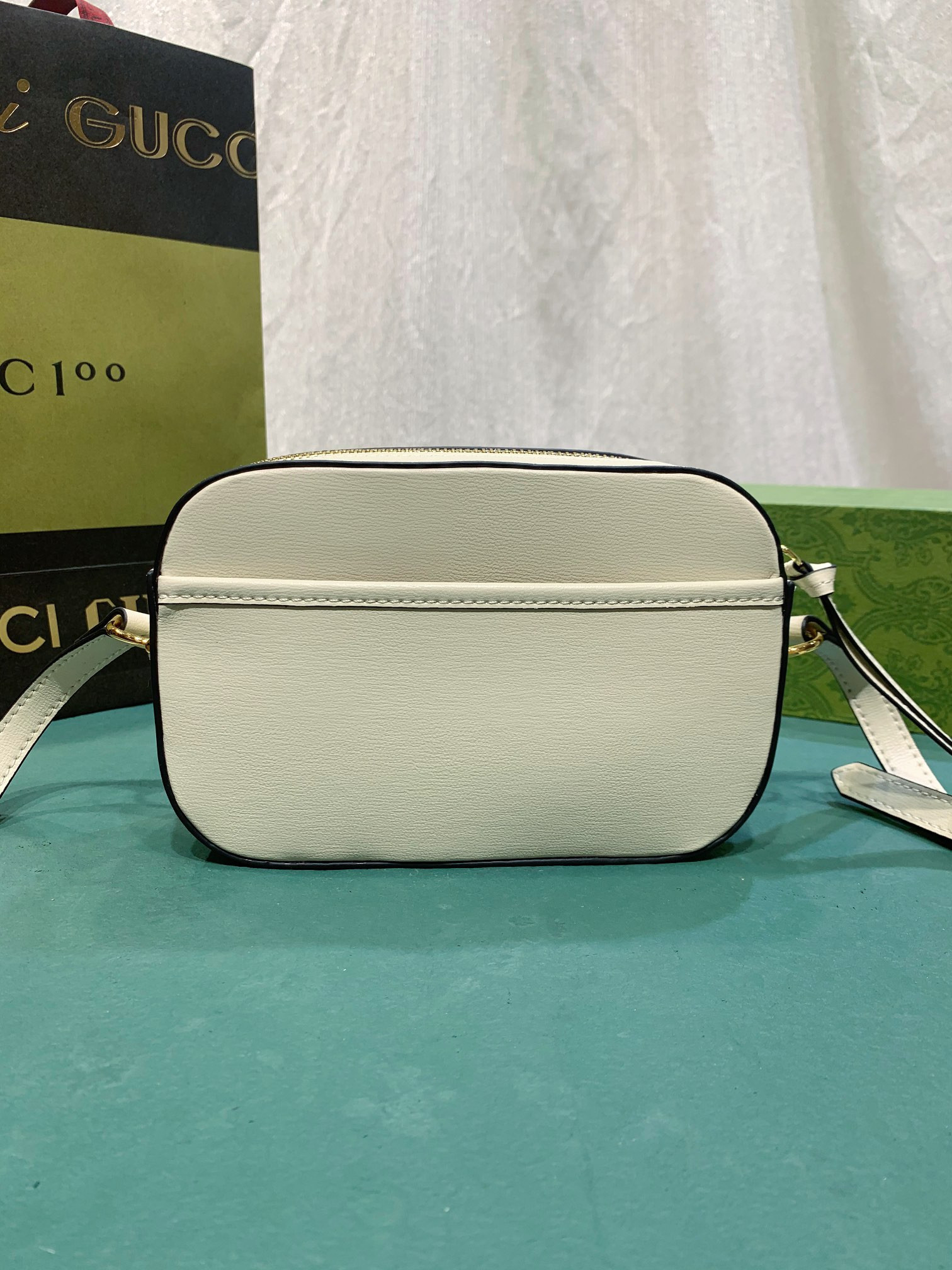 GUCCI HORSEBIT 1955 SMALL SHOULDER BAG WHITE 7.9 x 5.1 x 2.4 - Image 3