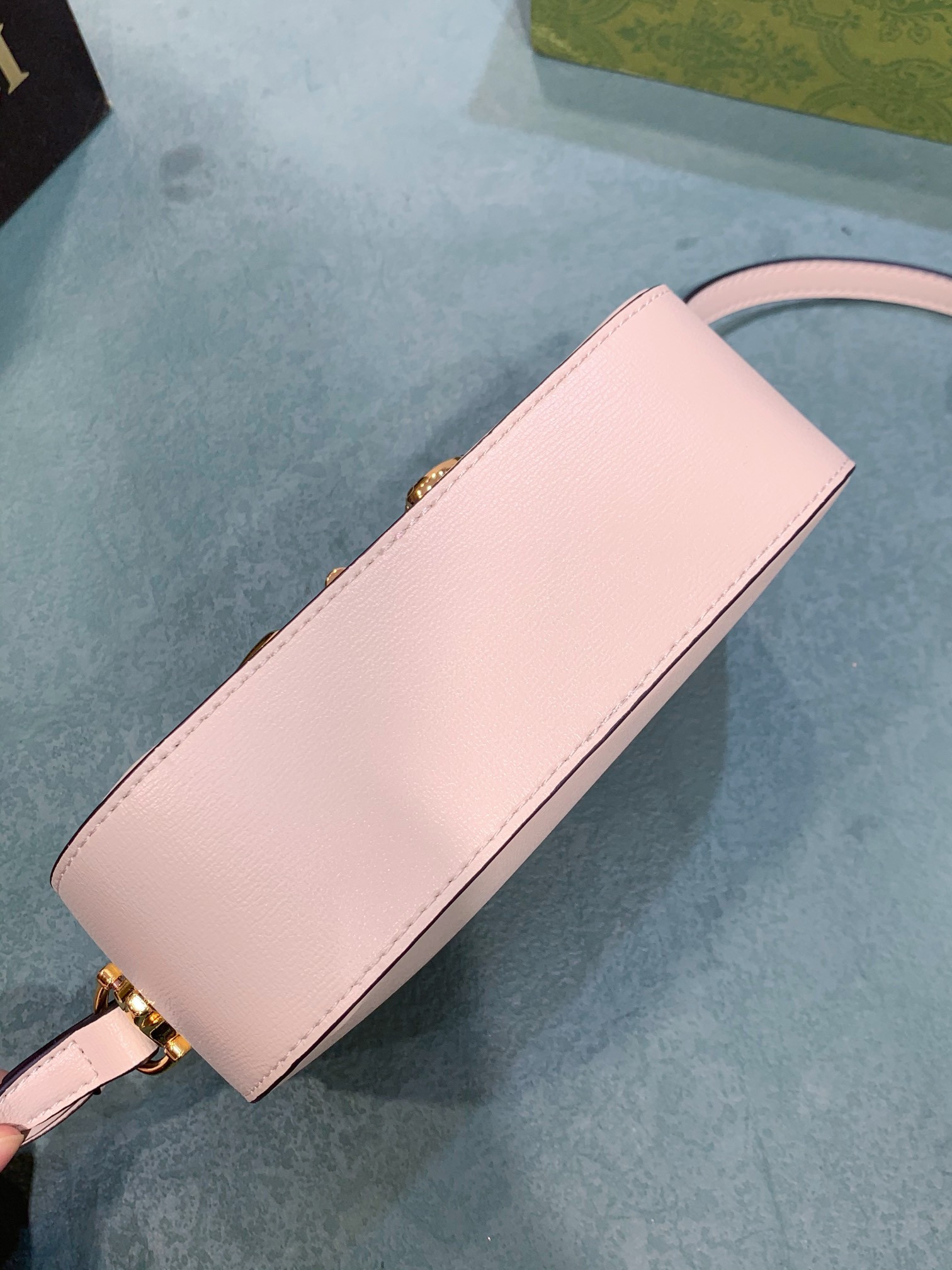 GUCCI HORSEBIT 1955 SMALL SHOULDER BAG WHITE 7.9 x 5.1 x 2.4 - Image 7