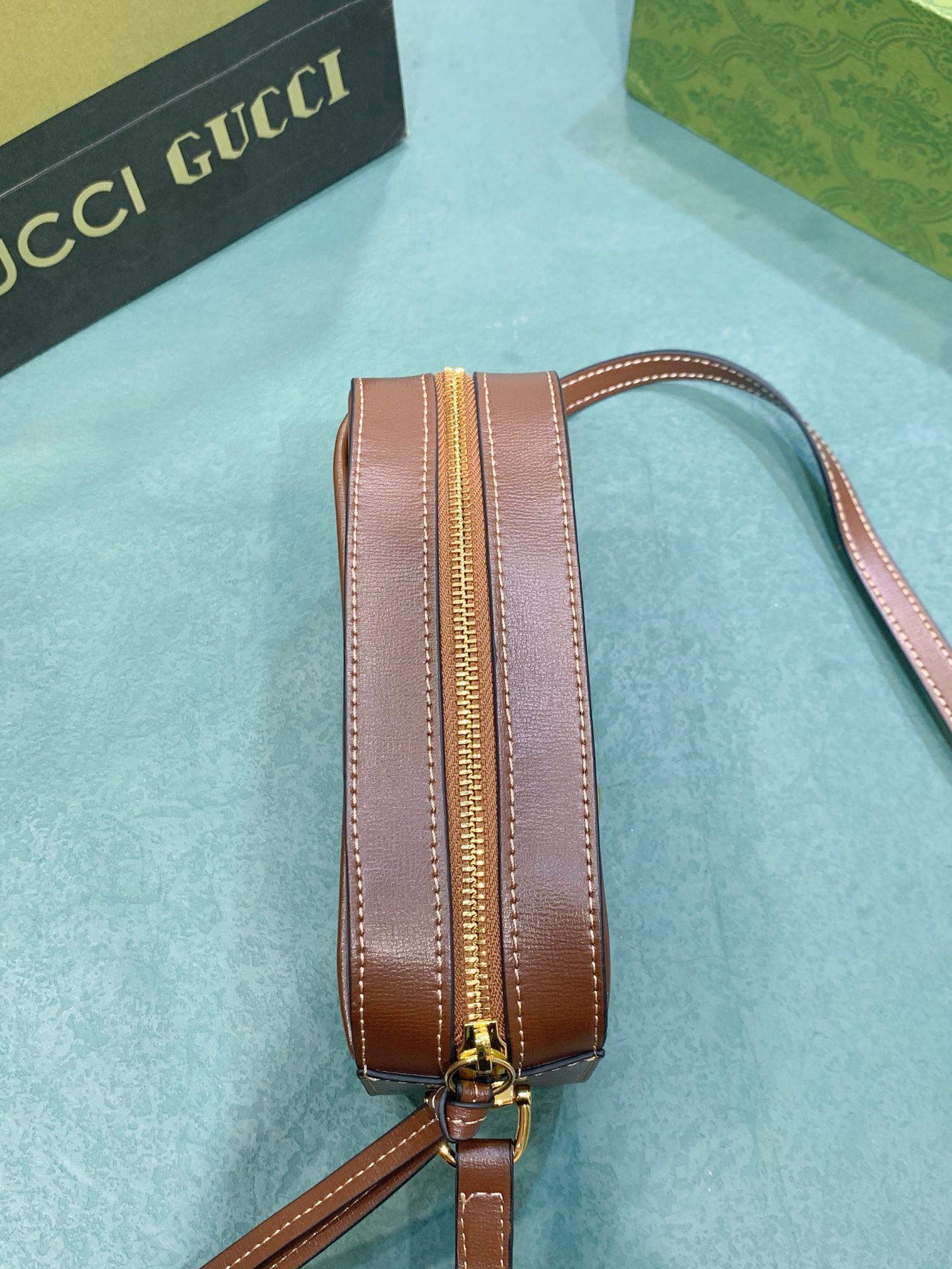 GUCCI HORSEBIT 1955 SMALL SHOULDER BAG BROWN 7.9 x 5.1 x 2.4 - Image 7