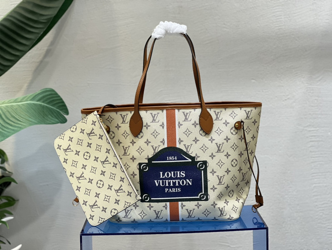 LV M22980 Neverfull MM 12.6 x 11.4 x 6.7 inches Without Box