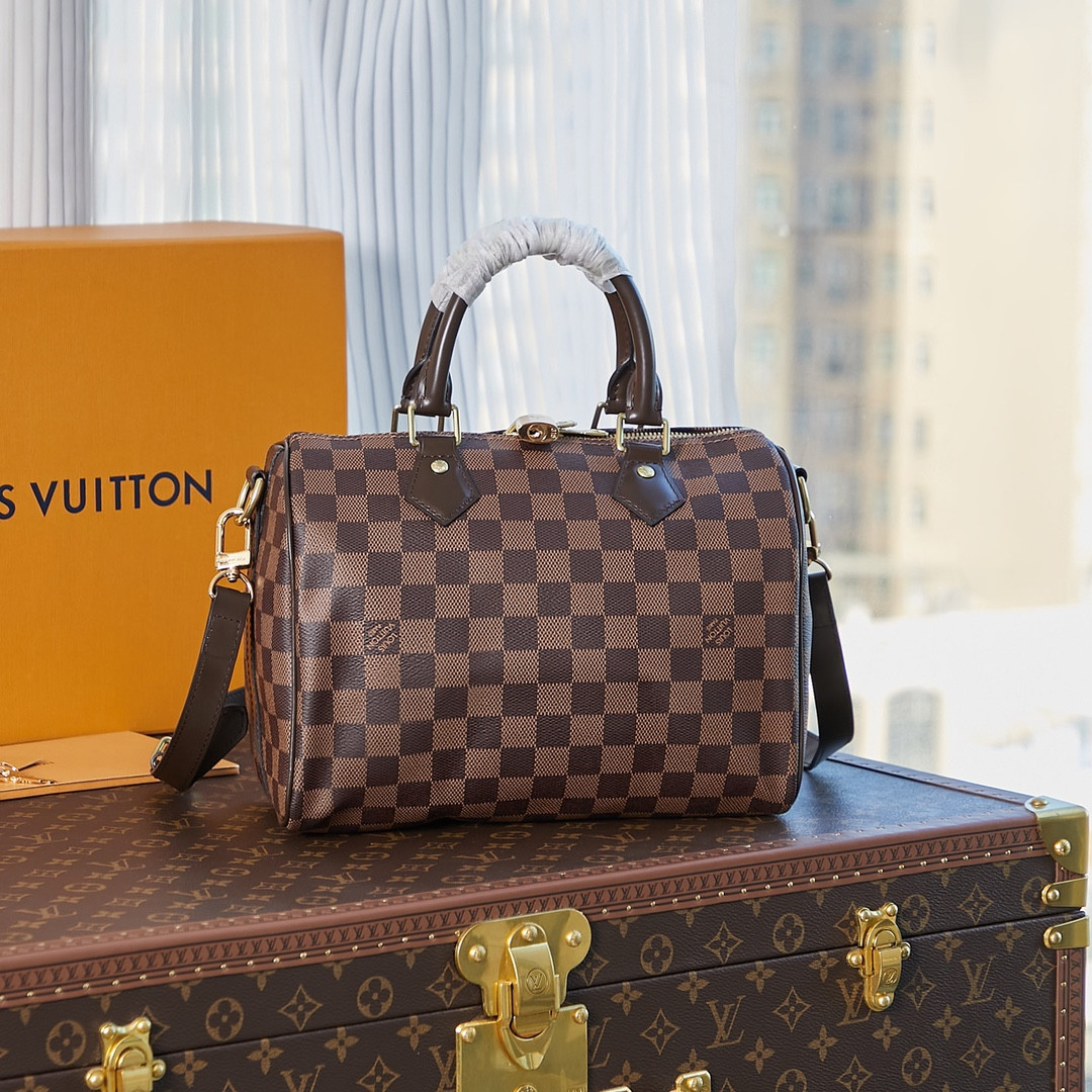 LV N41368 Speedy Bandoulière 25 9.8 x 7.5 x 5.9 inches - Image 3