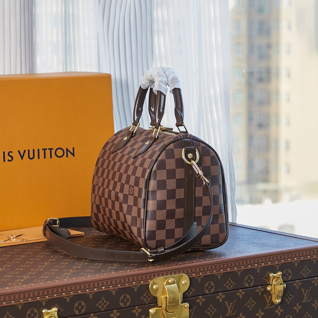 LV N41368 Speedy Bandoulière 25 9.8 x 7.5 x 5.9 inches - Image 4