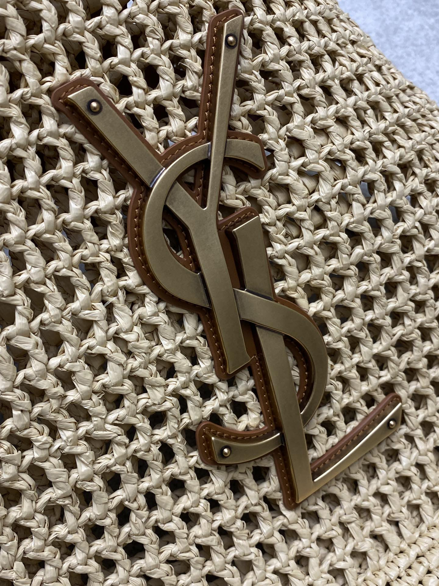 YSL ICARE IN RAFFIA Color Natural - Image 6