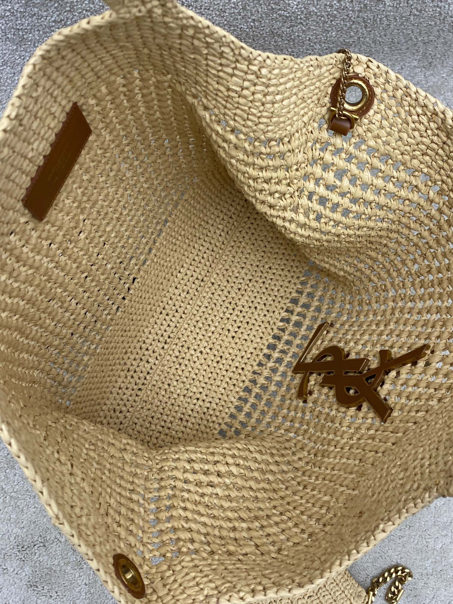 YSL ICARE IN RAFFIA Color Natural - Image 7