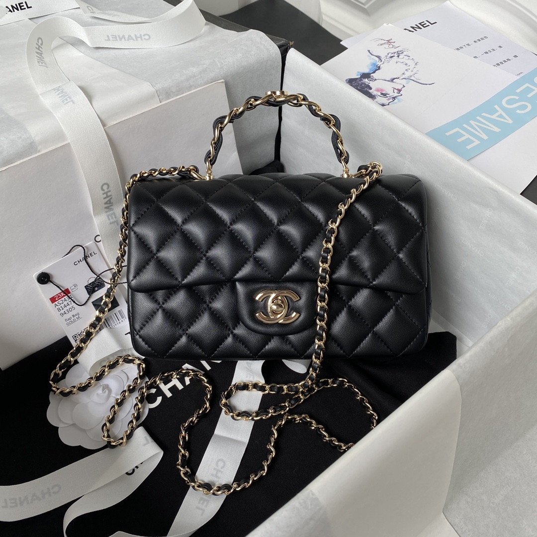 Chanel MINI CLASSIC HANDBAG WITH TOP HANDLE 12 * 20 * 6 CM #5