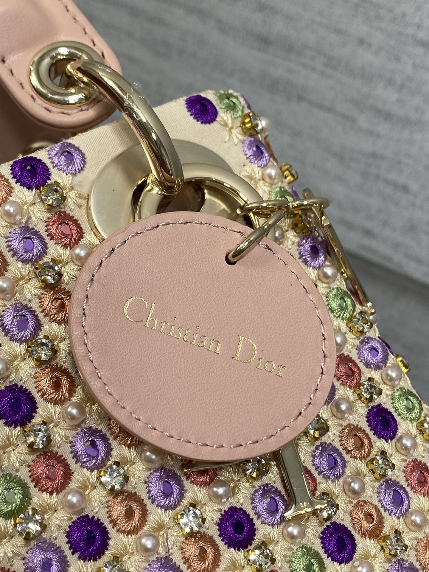 DIOR Artistic Limited Edition Three-Gusset Lady Dior Bag with Heavy Bead Embroidery 17CM - Image 10