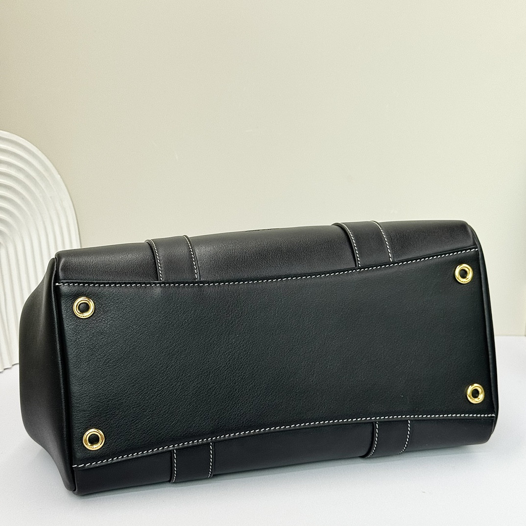 Loro Piana Loom Bag L32 Black Smooth Calfskin 33 x 23 x 18 cm - Image 5