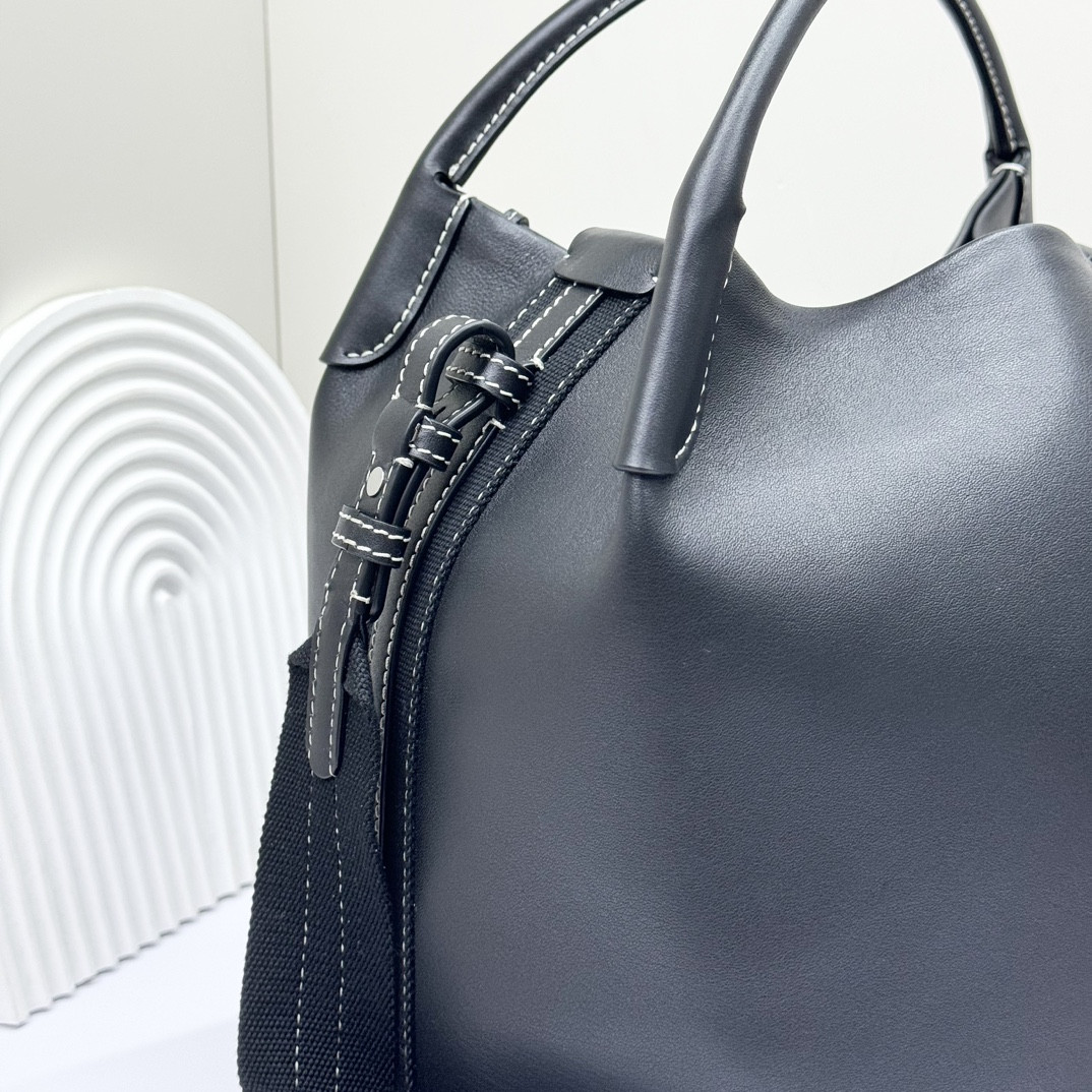 Loro Piana Large Bale Bag Smooth Calfskin 24 x 20 x 27 cm - Image 4