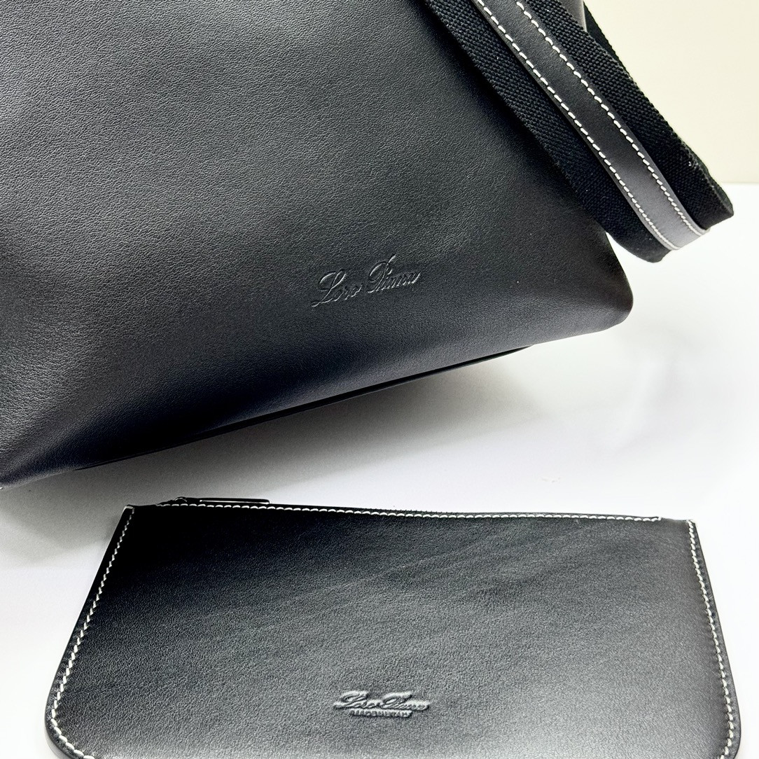 Loro Piana Large Bale Bag Smooth Calfskin 24 x 20 x 27 cm - Image 8