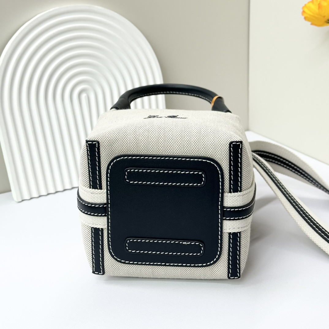 Loro Piana Micro Bale Bag Cotton, Linen FAM7943 (23*16*14cm) - Image 3