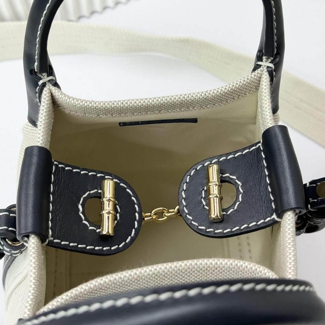 Loro Piana Micro Bale Bag Cotton, Linen FAM7943 (23*16*14cm) - Image 5