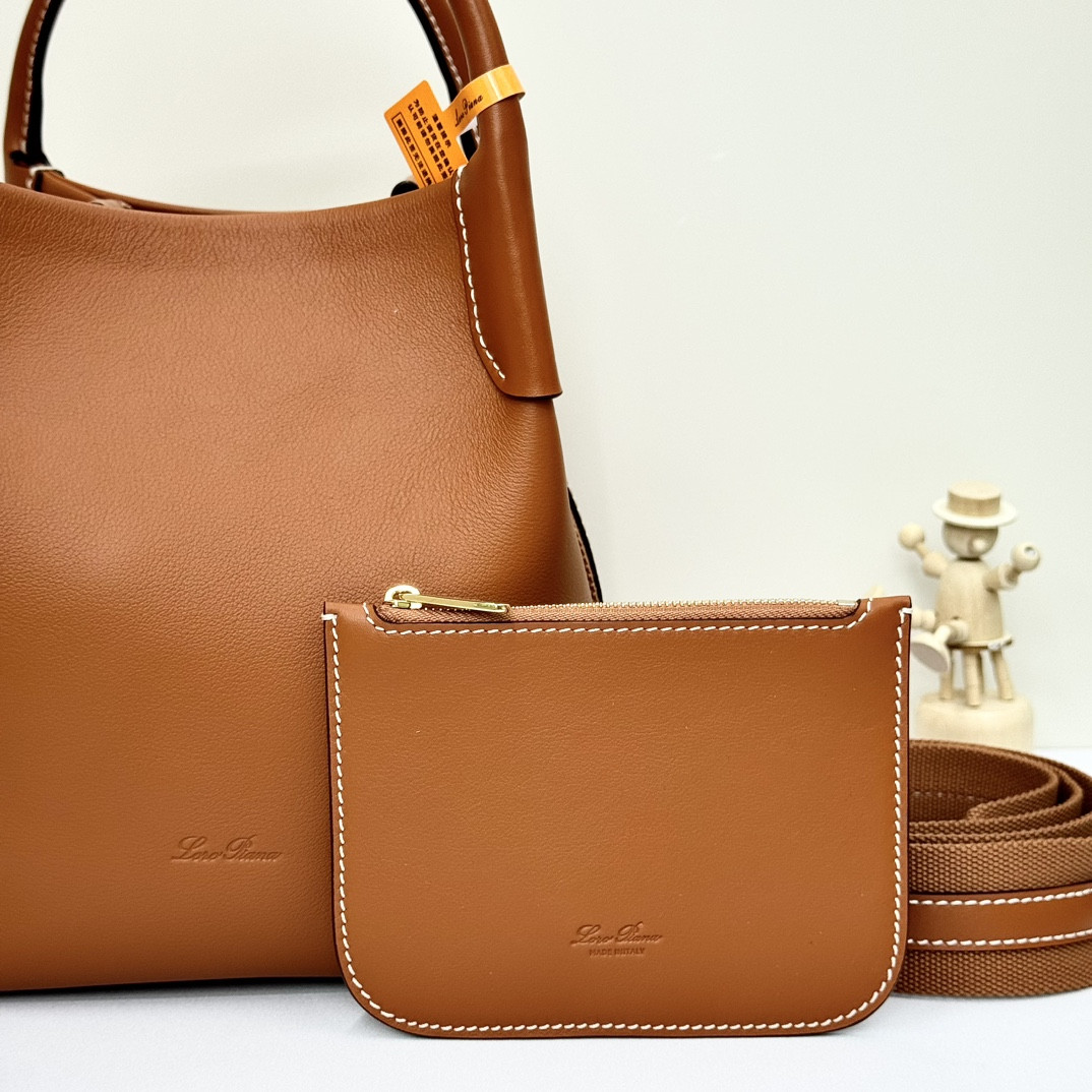 Loro Piana Small Bale Bag Smooth Calfskin(21*17*17cm) - Image 7