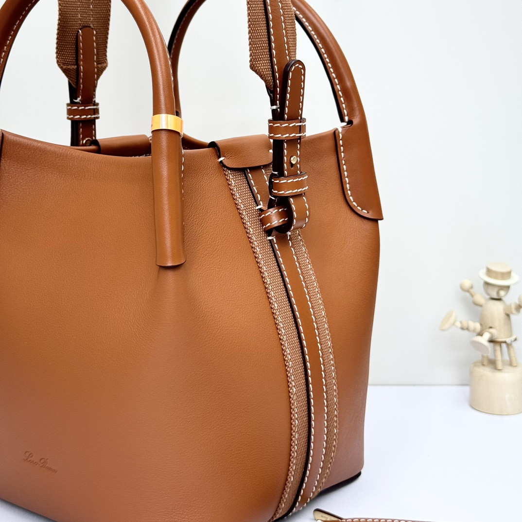 Loro Piana Small Bale Bag Smooth Calfskin(21*17*17cm) - Image 4