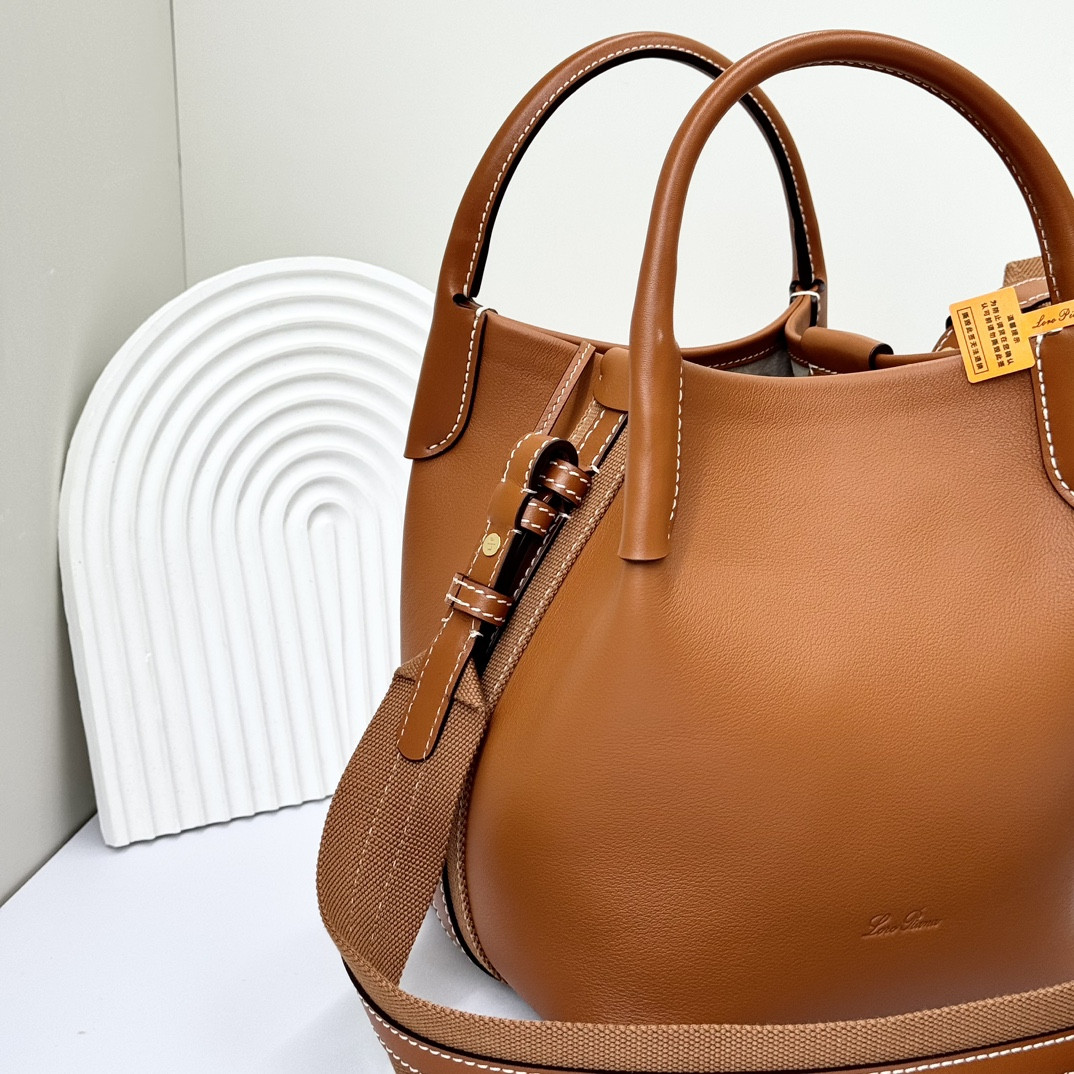 Loro Piana Small Bale Bag Smooth Calfskin(21*17*17cm) - Image 5
