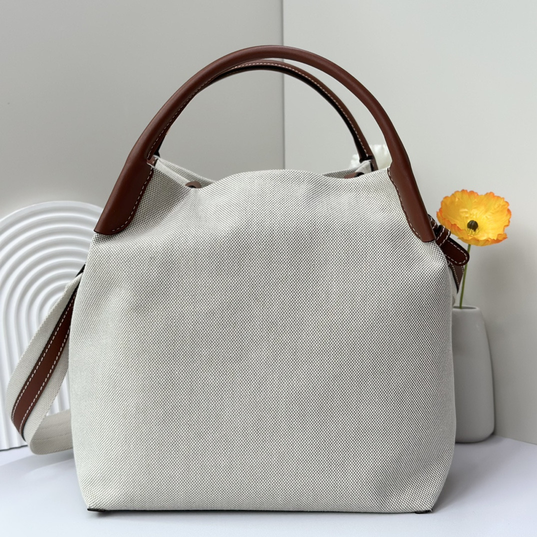 Loro Piana Large Bale Bag Cotton, Linen FAN4646 (27*24*20cm) - Image 4