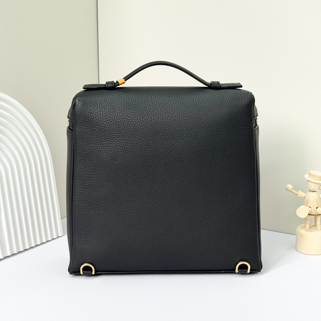 Loro Piana Extra Pocket backpack L23.5 Grained Calfskin 23 x 21 x 8 cm - Image 4
