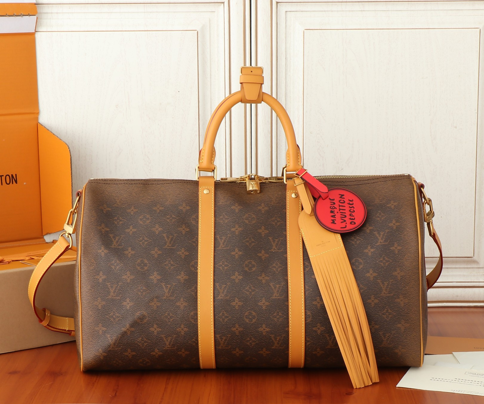 LV Keepall Bandoulière 50 24SS Marque L.Vuitton D¨¦pos M11541 50x29x23CM - Image 2
