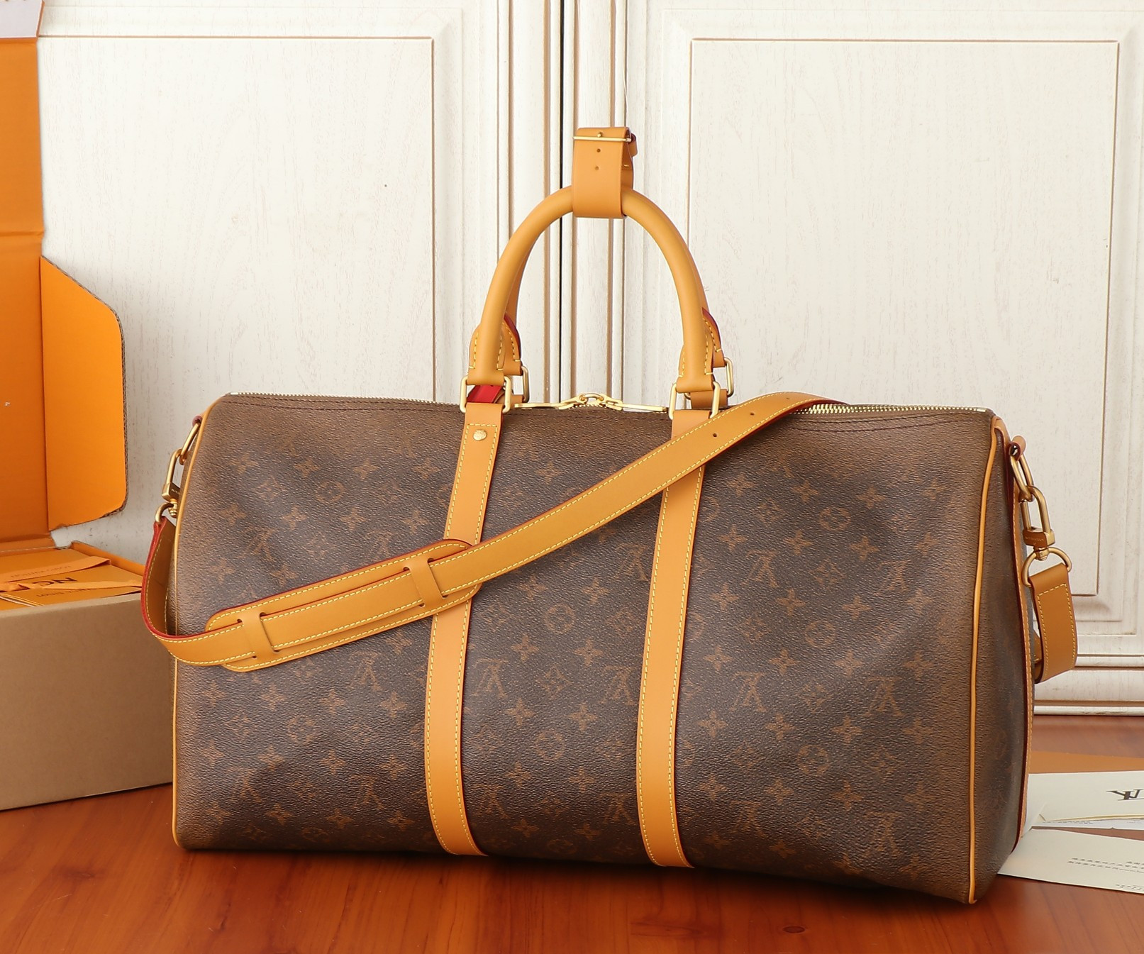 LV Keepall Bandoulière 50 24SS Marque L.Vuitton D¨¦pos M11541 50x29x23CM - Image 3