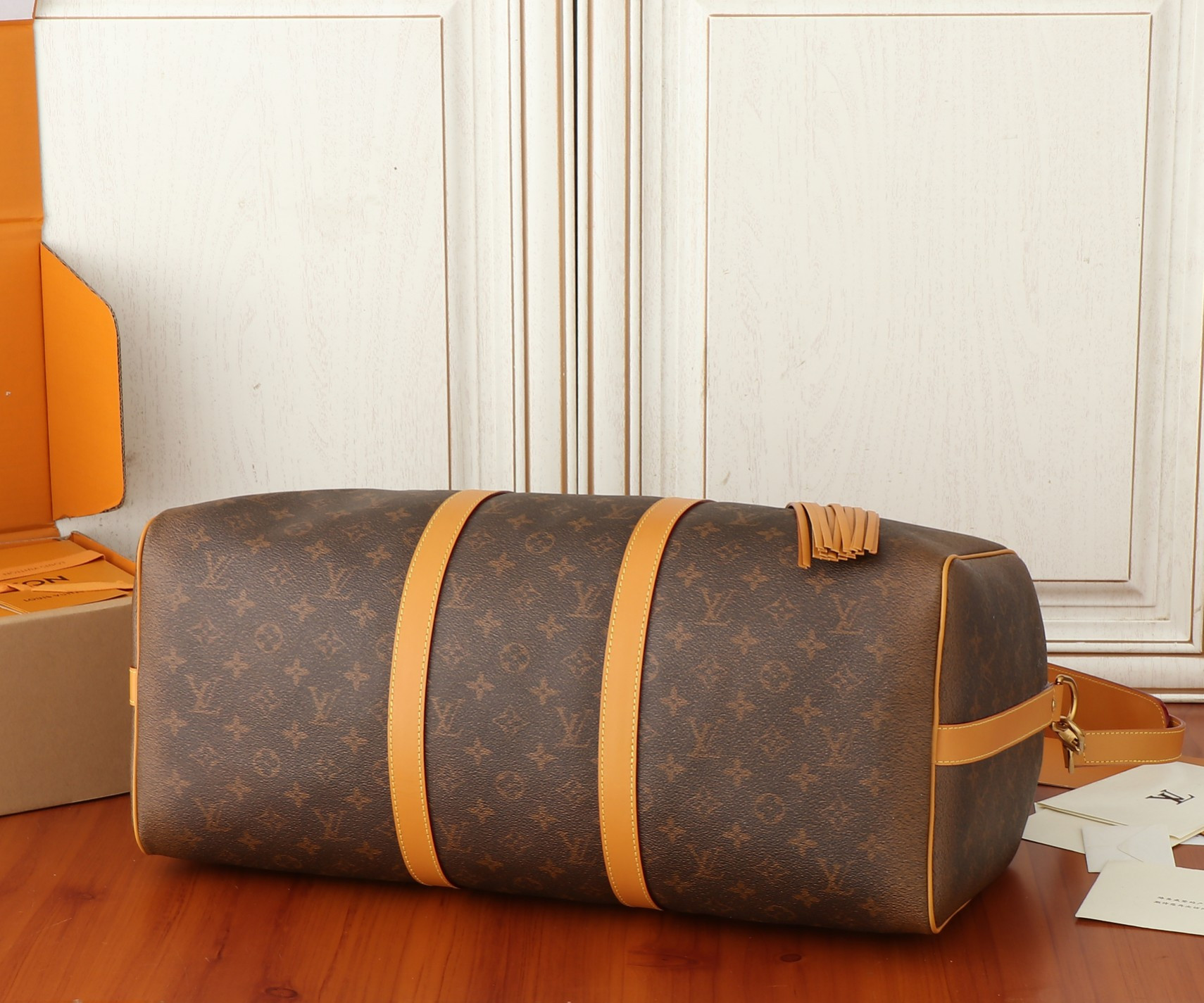 LV Keepall Bandoulière 50 24SS Marque L.Vuitton D¨¦pos M11541 50x29x23CM - Image 5