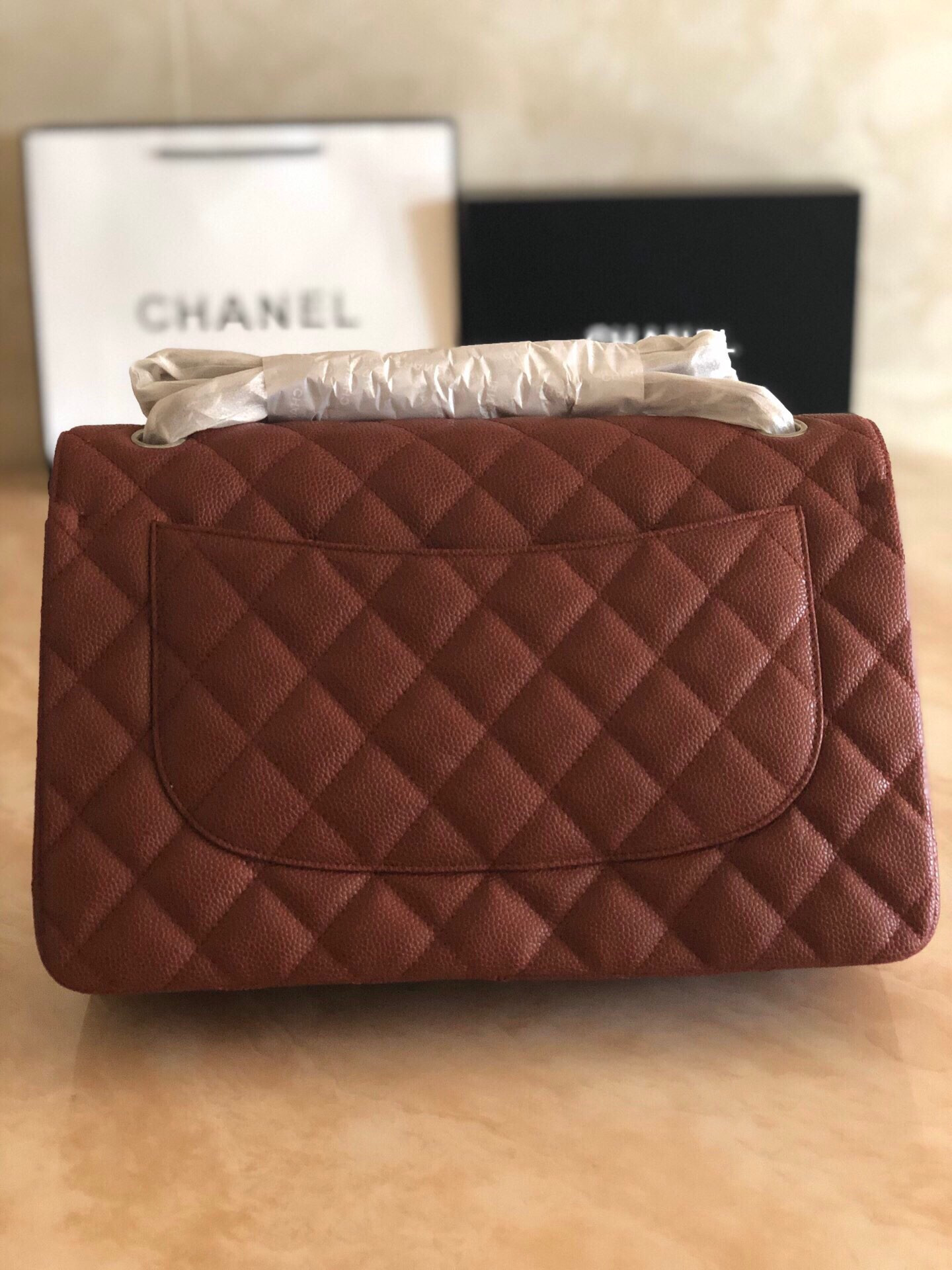 Chanel Classic Flap Jumbo 30cm CF Silver Hardware 7.6 × 11.7 × 3.9 in - Image 10
