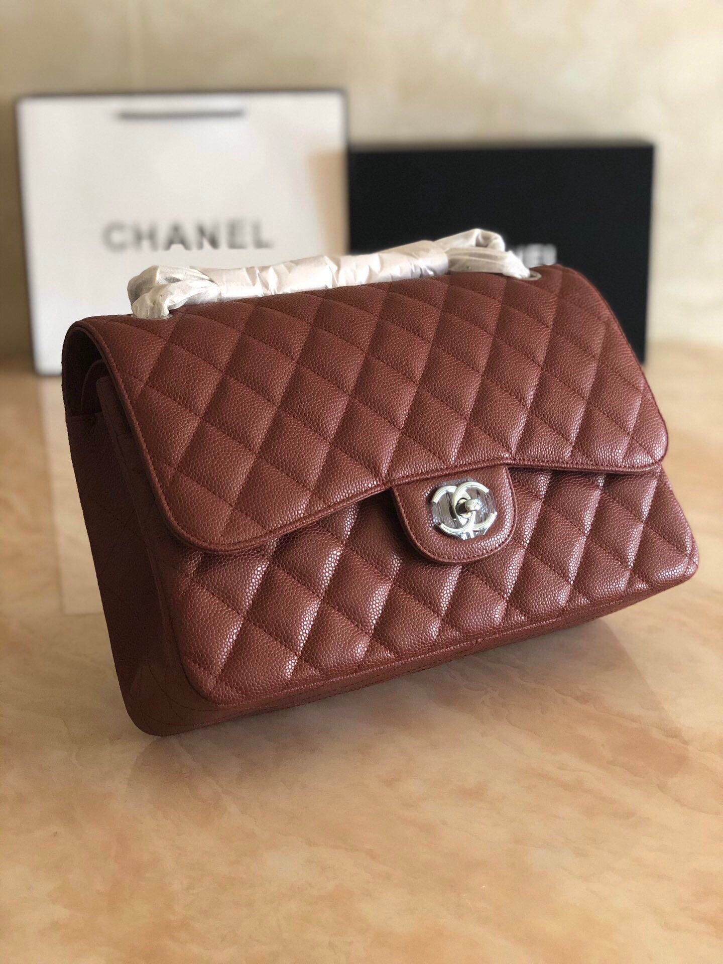 Chanel Classic Flap Jumbo 30cm CF Silver Hardware 7.6 × 11.7 × 3.9 in - Image 9