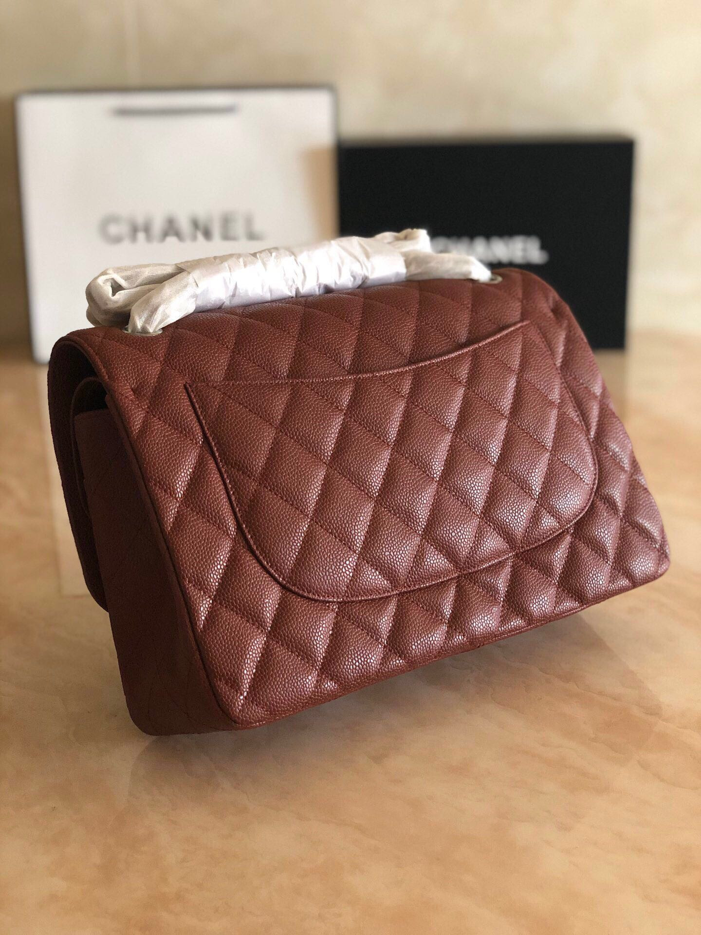 Chanel Classic Flap Jumbo 30cm CF Silver Hardware 7.6 × 11.7 × 3.9 in - Image 8