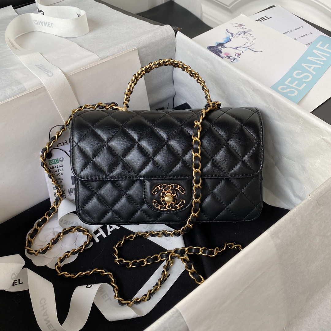 Chanel MINI CLASSIC HANDBAG WITH TOP HANDLE 12 × 20 × 6 CM - Image 2