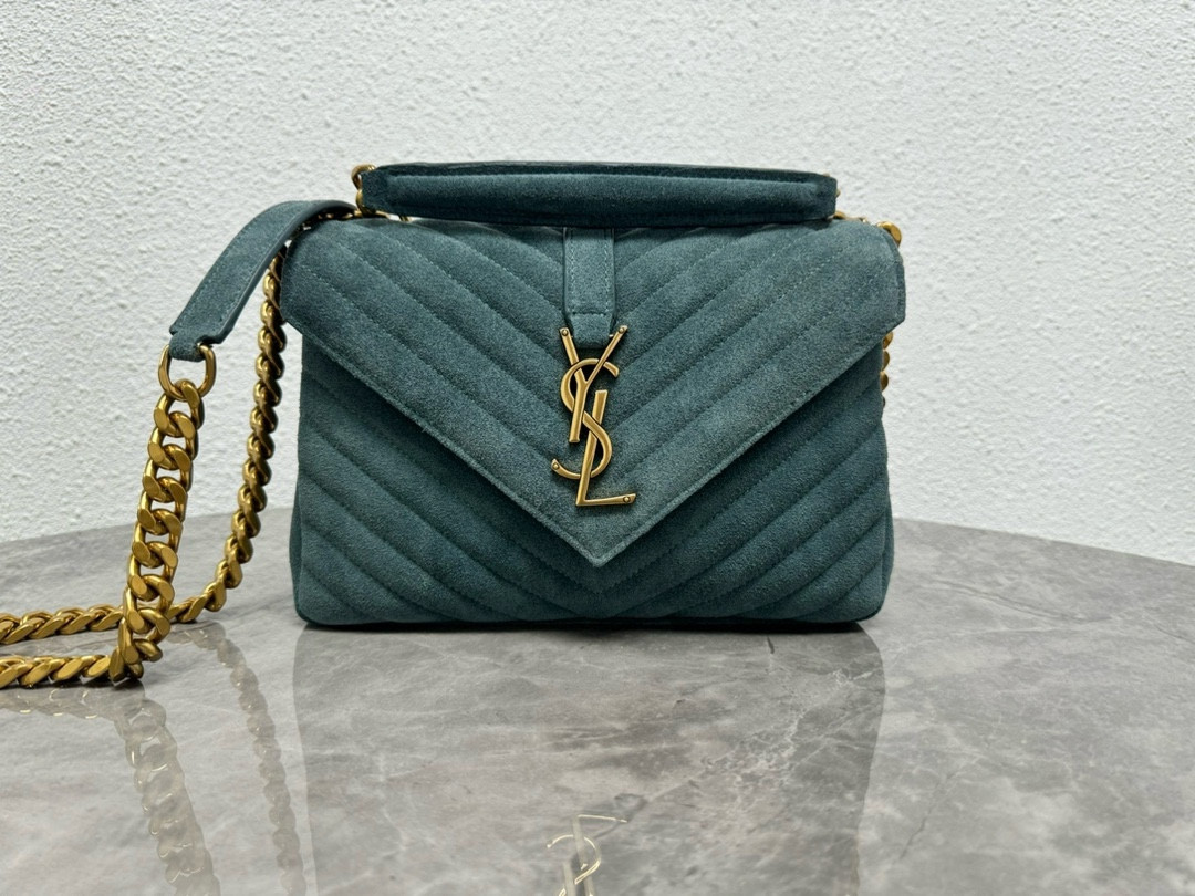 YSL LOULOU QUILTED SUEDE 23x17x9cm #1