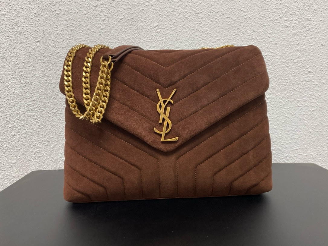 YSL LOULOU QUILTED SUEDE 32x22x9cm - Image 2