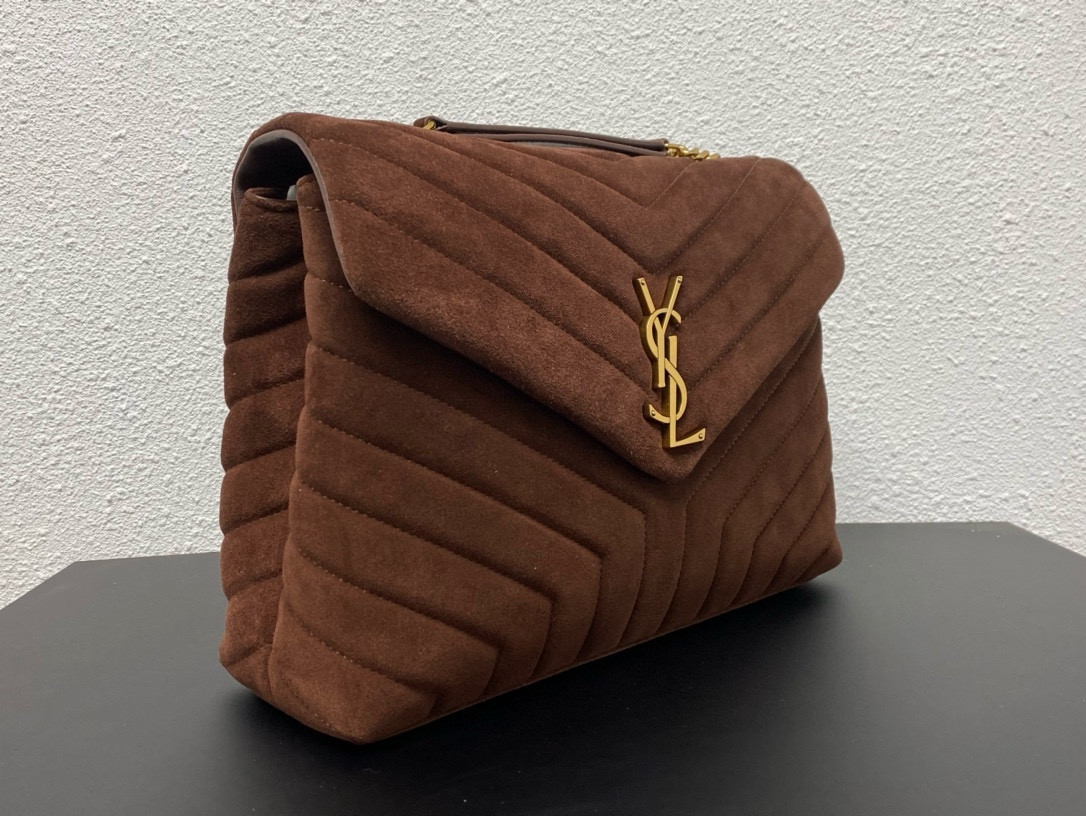 YSL LOULOU QUILTED SUEDE 32x22x9cm - Image 3
