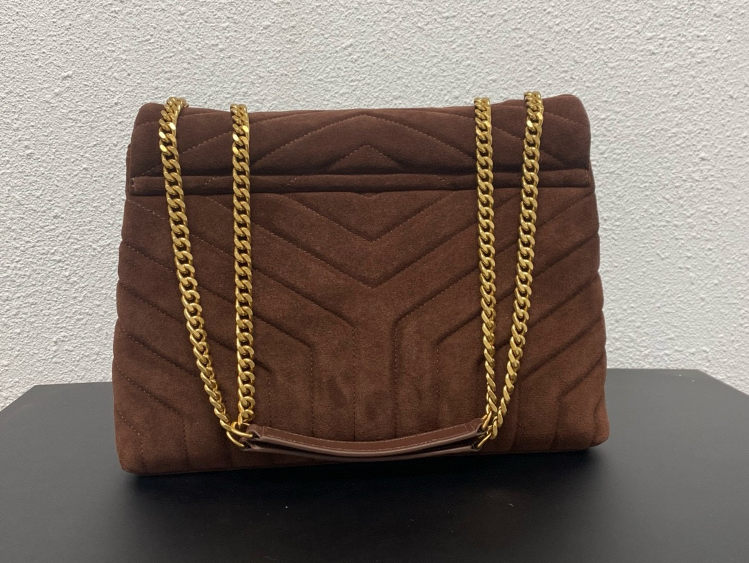 YSL LOULOU QUILTED SUEDE 32x22x9cm - Image 4