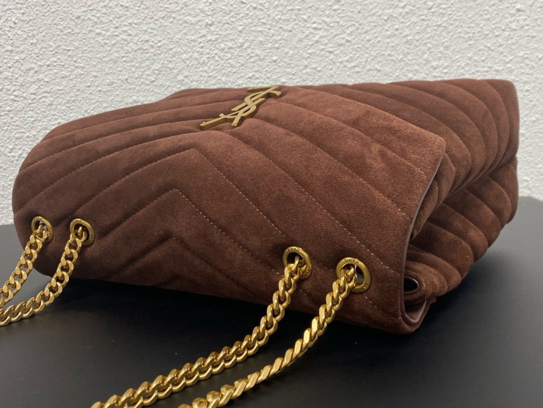 YSL LOULOU QUILTED SUEDE 32x22x9cm - Image 5