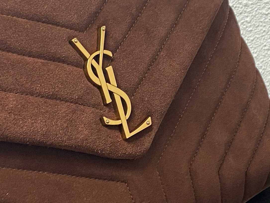 YSL LOULOU QUILTED SUEDE 32x22x9cm - Image 7